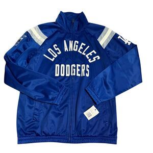 G-III Sports Men Large Blue Los Angeles Dodgers Full Zip Track Jacket